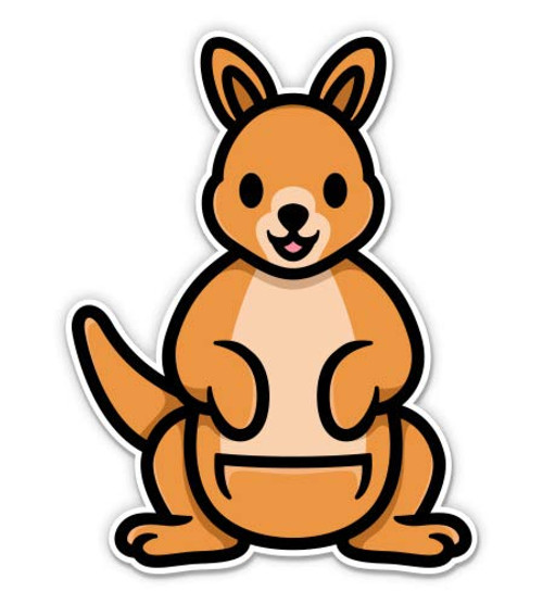 Kangaroo - 5" Vinyl Sticker - for Car Laptop I-Pad - Waterproof Decal