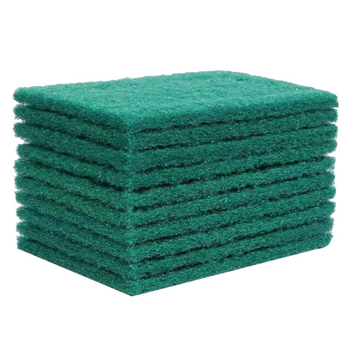 ccHuDE 10 Pcs Scrub Dish Scrubber Pads Dish Cleaning Sponge Pad Heavy Duty Scour Pads Non Scratch Household Scrub Pads for Kitchen Pots Pans Grills