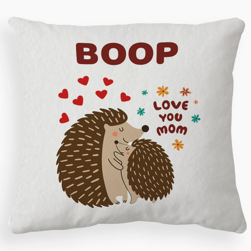 Mom Mother Gifts,I Love You Mom Gifts,Mother's Day Birthday Gifts for Mom from Daughters Sons,Mom Mother Gifts from Daughters Sons,I Love You Mom Hedgehog Pillow Covers 18x18