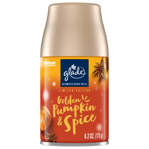 Glade Automatic Spray Refill, Air Freshener for Home and Bathroom, Golden Pumpkin & Spice, 6.2 Oz Glade Automatic Spray Refill, Air Freshener for Home and Bathroom, Golden Pumpkin & Spice, 6.2 Oz