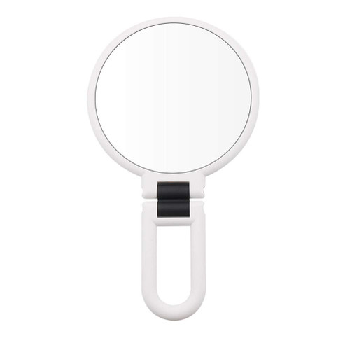Faruxue Handheld Mirror with Handle Double Sided - 1x/15x Magnifying Handheld Mirror Travel Folding Hand Held Mirror Double Sided Pedestal Makeup Mirror