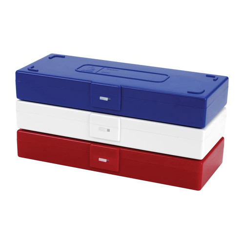 Heathrow Scientific HS15996A Micro Slide Storage Boxes, 50 Place, Blue