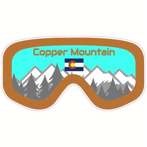 U.S. Custom Stickers Copper Mountain Ski Goggles Sticker 3 Inch