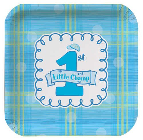 Creative Converting Celebrate 1 - Boy Dinner Plates - 8 ct