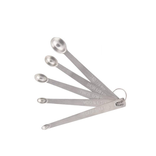 5PCS Mini Measuring Spoons Set Stainless Steel Small Tablespoon Teaspoon Baking Utensils Mini Coffee Spoons Kitchen Baking Tools Set for Spice Jars