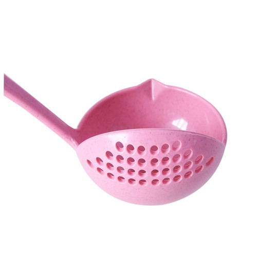 HOMSFOU 2 1 Soup Colander Fat Separator Spoon Pink Pot Spoon Mixing Spoon Oil Ladle Asian Soup Spoon Fat Cooking Ladle Colander Ladle Soup Ladle Strainer Straining Ladle Skimmer Hot Pot