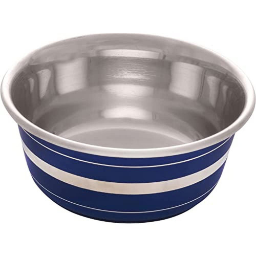 Dogit Stainless Steel Signature Bowl, Dog Food and Water Dish, Blue, 11.8 fl. oz., Small (98516)