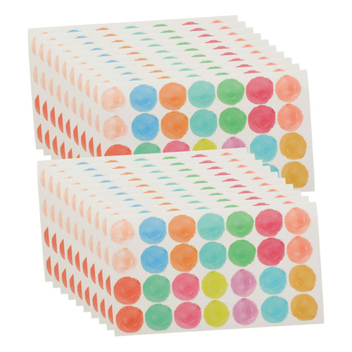 NUOBESTY 20 Sheets Loose-Leaf Hole Patching Stickers Binder Paper Hole Stickers Decorative Hole Reinforcement Stickers Reinforcements for Hole-Punched Pages Paper Stickers