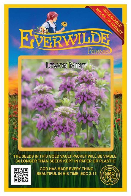 Everwilde Farms - 2000 Lemon Mint Native Wildflower Seeds - Gold Vault Jumbo Seed Packet Everwilde Farms - 2000 Lemon Mint Native Wildflower Seeds - Gold Vault Jumbo Seed Packet