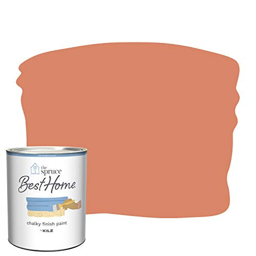 The Spruce Best Home by KILZ 14104 Chalky Finish Paint, 1 Quart, SPR-C03 Coral Lava