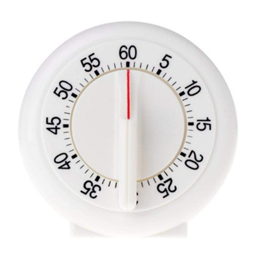 YiiLshaoqx Portable 60 Minutes Kitchen Mechanical Dial Timer Count Down Alarm Reminder - White