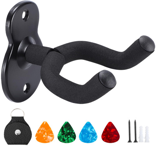 Donux Guitar Wall Mount,Ukulele Hanger Hook Holder Stand Guitar Hangers Hooks for Acoustic Electric Bass Guitars and Ukulele
