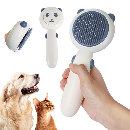Cat Brush for Shedding, Dog Brush, Pet Grooming Self Cleaning Brush for Cats & Dogs, Cat Deshedding Brush Easily Removes Tangles Hair and Loose Undercoat, Mats Tangled Hair Shedding Brush.(Blue)