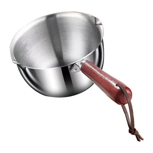 Stainless Steel Butter Warmer Measuring Pan, Butter Melting Pot, Milk Warmer Pot with Dual Pour Spouts, 3.4OzSmall Sauce Pan for Stove Top, Chocolate Melting, Coffee Tea Stainless Steel Butter Warmer Measuring Pan, Butter Melting Pot, Milk Warmer Pot with Dual Pour Spouts, 3.4OzSmall Sauce Pan for Stove Top, Chocolate Melting, Coffee Tea