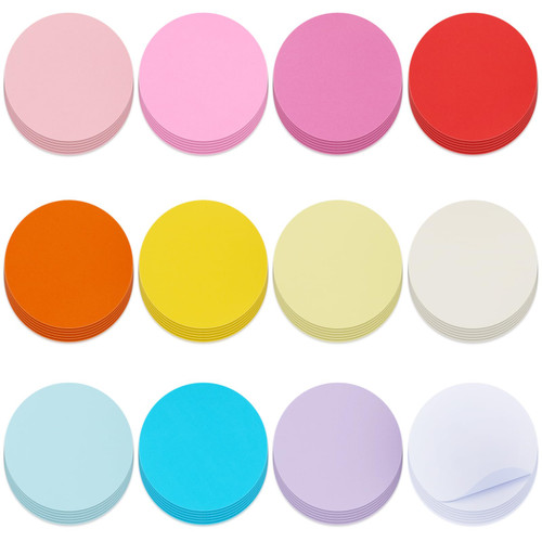 BOOKNOW 200PCS Cutouts Paper Circles, 6inch Round Cut Outs Cardboard Paper Round Cut-Out for Classroom Decor Bulletin Board Decorations DIY Craft Projects Party Supplies