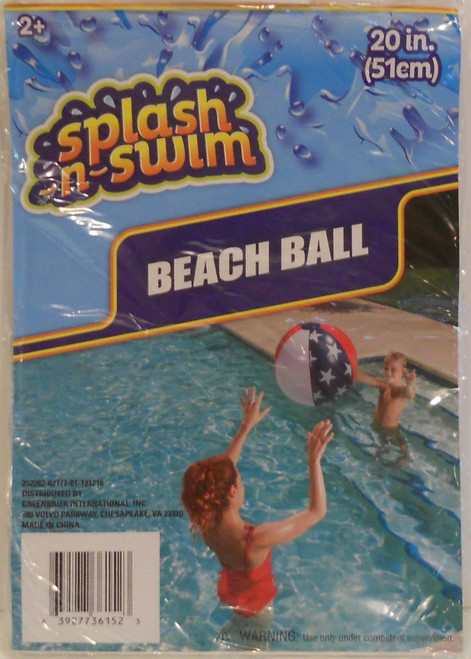 Splash N Swim Patriotic Beach Ball (20 Inch)