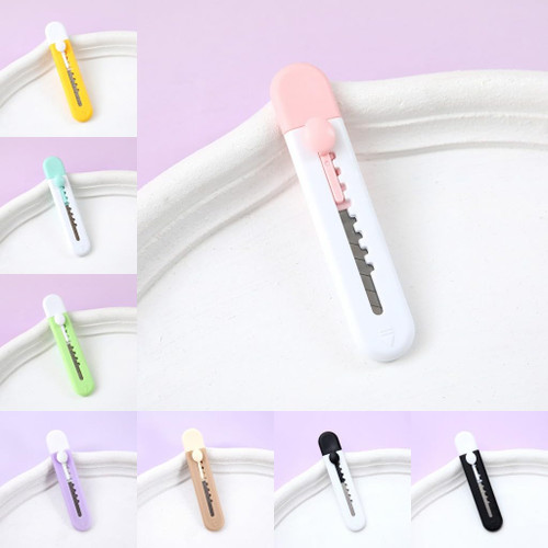 8 pcs Mini Cute Box Cutter Retractable Utility Knife Cardboard Box Package Opener Cutter,Small Box Opening Paper Cutting DIY Crafts,Aesthetic Box Cutter For Women Or Office Daily Use