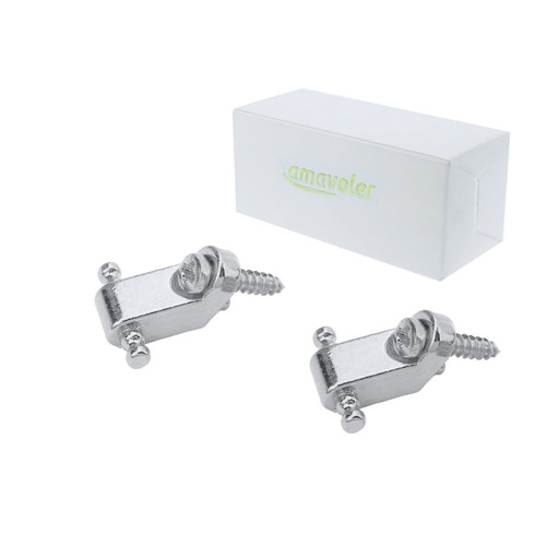 Amavoler Electric Guitar String Retainers Tree Standard Roller String Guides (2pcs, chrome)
