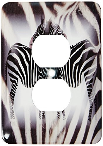 3dRose lsp_43790_6 2 Hugging Real Zebra Fur Outlet Cover