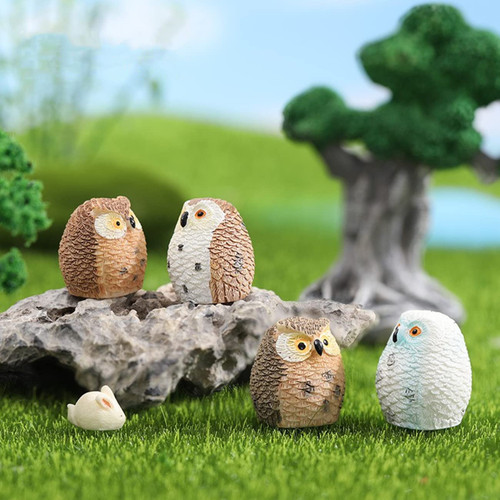 LONCESS Mini Owls Fairy Garden Accessories, Owl Miniature Figurines Fairy Garden Decor for Micro Landscape, Plant Pots, Bonsai Craft Decor, Party Decorations, Cake Decorations, Great Owl Gifts?4 PCS LONCESS Mini Owls Fairy Garden Accessories, Owl Miniature Figurines Fairy Garden Decor for Micro Landscape, Plant Pots, Bonsai Craft Decor, Party Decorations, Cake Decorations, Great Owl Gifts?4 PCS