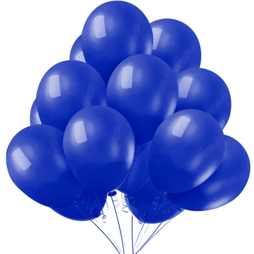 KBZVNAF Royal Blue Latex Party Balloons - 50 Pack 12 inch Helium Matte Blue Balloons for Birthday Wedding Baby Shower Graduation Gender Reveal Party Decorations