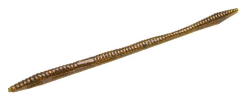 Zoom Bait Trick Worm-Pack of 20 (Green Pump Orange Glitter, 6.75-Inch), One Size (006-306)