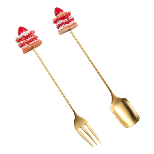 BESPORTBLE 1 Set Stainless Steel Spoon Fork Dessert Fork Mini Fruit Forks Dessert Scoop Golden Stirring Spoon Appetizer Fork Mini Cake Golden Dessert Spoons Ice Cream Suite Resin BESPORTBLE 1 Set Stainless Steel Spoon Fork Dessert Fork Mini Fruit Forks Dessert Scoop Golden Stirring Spoon Appetizer Fork Mini Cake Golden Dessert Spoons Ice Cream Suite Resin