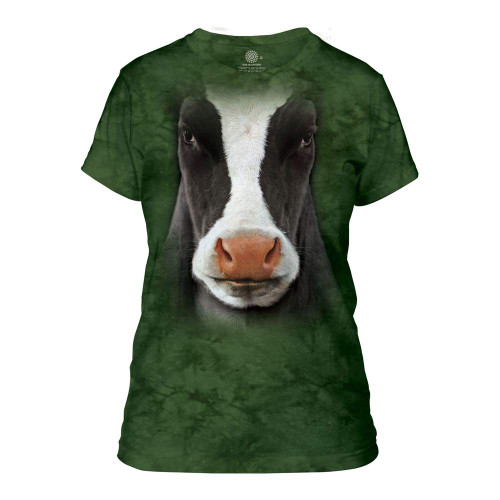 The Mountain Women's Black Cow Face Apparel, Green, Small