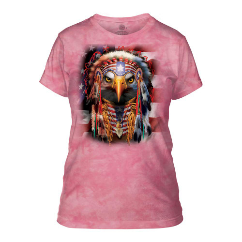 The Mountain Women's Native Patriot Eagle Apparel, Pink, Small The Mountain Women's Native Patriot Eagle Apparel, Pink, Small