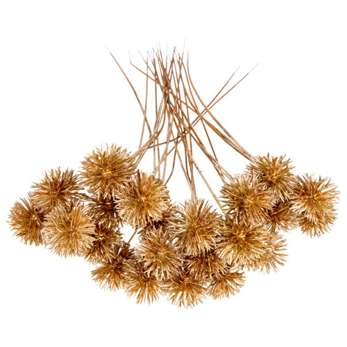 BESTOYARD 12pcs Artificial Christmas Flowers Fall Picks Garden Theme Party Christmas Tree Pine Picks Gold Sprays Xmas Tree Floral Flowers Plants Stems for Vase Dining Table Plastic Ornaments