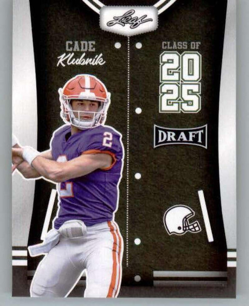 2023 Leaf Draft #82 Cade Klubnik Clemson Tigers RC Rookie Football Trading Card