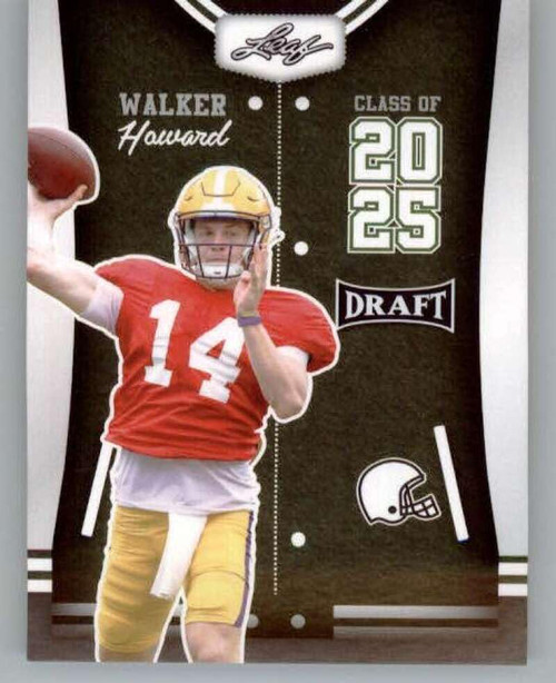 2023 Leaf Draft #86 Walker Howard LSU Tigers RC Rookie Football Trading Card 2023 Leaf Draft #86 Walker Howard LSU Tigers RC Rookie Football Trading Card
