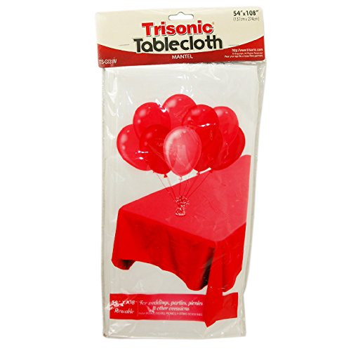 Trisonic White 54" x 108" Tablecloth Mantel