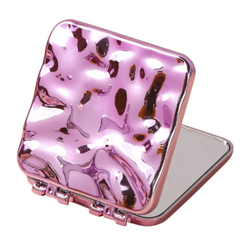 FOMIYES Folding Vanity Mirror Foldable Travel Compact Pocket Small Hand Mirror Square Pocket Mirror Funky Mirror Purse Mirror Daily use Travel Mirror Accessories Purple Girl abs Portable