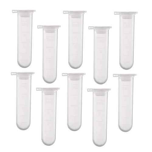 PLAFOPE 50pcs Centrifuge Tube Microcentrifuge Micro Centrifuge Lab Tubes 2ml Vials with Caps Sample Tubes Test Tube Centrifugal Tube Polypropylene Plastic White