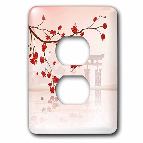 3dRose lsp_78460_6 Pretty Cherry Blossoms Against A Peaceful Oriental Scene Plug Outlet Cover 3dRose lsp_78460_6 Pretty Cherry Blossoms Against A Peaceful Oriental Scene Plug Outlet Cover