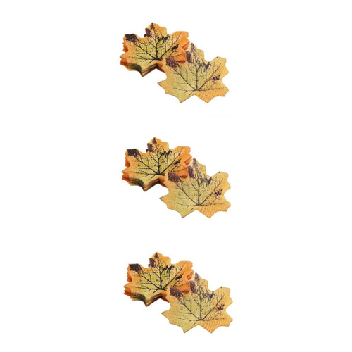 Holibanna 150 Pcs Decorative Maple Leaves Photo Props Fake Maple Leaves Artificial Yiwu