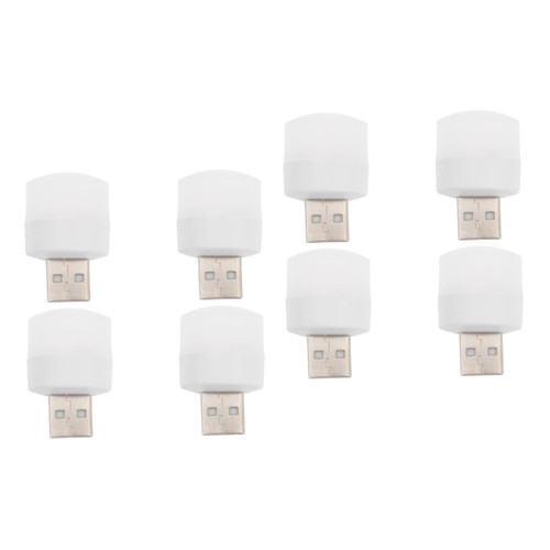 DOITOOL 8 Pcs Mini USB Light USB Night Light Portable Light nightstand lamp Nursery Night Lights Student Sturdy lamp USB Light Bulb Reading Light Plastic Baby Night Light Socket White LED