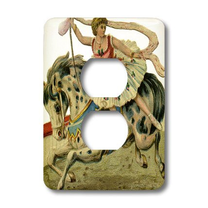 3dRose lsp_34779_6 Circus Horse and Ballerina Outlet Cover Multi-Color