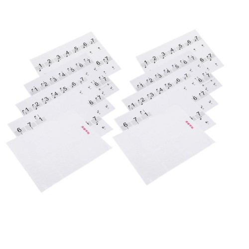 Piano Keyboard Number Stickers,2Set 88 Key Removable Keyboard Piano Stickers,Piano Letter Stickers Electronic Keyboard Note White Keys Stickers Labels for Beginners Kids Children(Transparent)