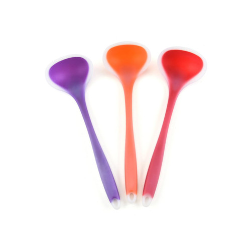 BRIGHTFUFU Soup Serving Spoons silicone cooking spoons silicone spoons Non-stick Ladle Non-stick Spoon Non-stick Soup Ladle Soup Spoon Kitchen Ladle tool household Household Ladles