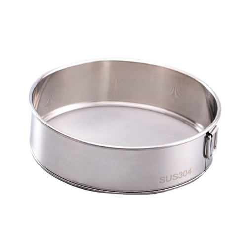 Flour Sifting Pan Fine Mesh Sieve Strainer Bread Flour Small Mesh Strainer Sifters Small Strainer Flour Shaker Stainless Steel Food Strainer Fine Mesh Colander Metal Sesame Powder