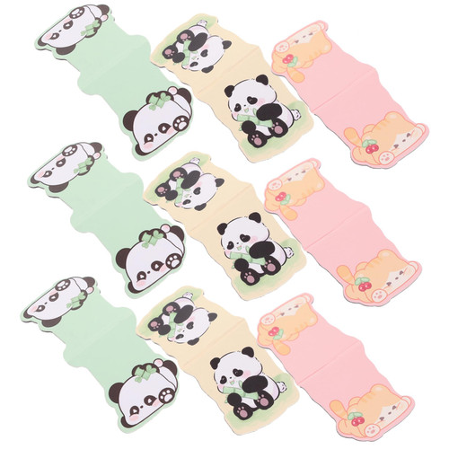 Ciieeo 15pcs Magnetic Bookmark Cute Bookmarks Magnet Bookmarks Bookmate Magnetic Page Marker Magnetic Book Marks Cartoon Page Clips Bookmark Book Page Holder Bookmark Magnetic Panda