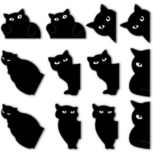 12 Pcs Magnetic Bookmarks, Black Cat Bookmarks for Women Cute Cat Book Mark Clips Set Book Markers for Cat Lover Gifts Magnetic Book Page Clips Kawaii Bookmark for Women Teachers Students Book Lover