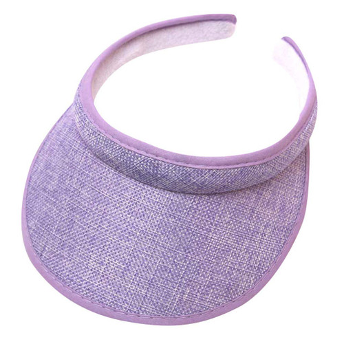Sun Visor Hats Women's Summer Wide Brim UV Protection Beach Caps Outdoor Golf Tennis Baseball Running Sport Hats Purple
