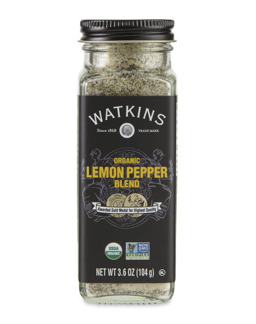 Watkins Gourmet Organic Spice Jar, Lemon Pepper Blend, 3.6 Ounce ., 3.6 Ounce