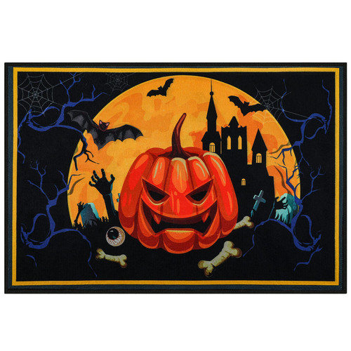 Halloween Door Mat Outdoor Trick or Treat Doormat Rubber Non Slip Backing Funny Rug Pumpkin Holiday Decorative Entrance Mat for Halloween Indoor Outdoor Decoration, 16 x 24 Inches (Pumpkin) Halloween Door Mat Outdoor Trick or Treat Doormat Rubber Non Slip Backing Funny Rug Pumpkin Holiday Decorative Entrance Mat for Halloween Indoor Outdoor Decoration, 16 x 24 Inches (Pumpkin)