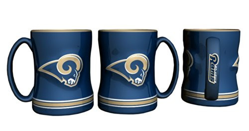 Boelter NFL Sculpted Coffee Mug, 15 Ounces, St. Louis Rams