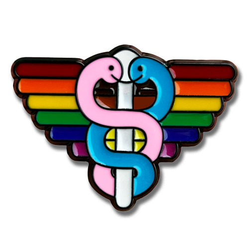 XGiGiX Gay Pride Pin- Pride LGBT LGBTQ PIN - Rainbow Flag & Heart - Slither into Celebration with our Serpentine LGBTQ+ Pride Snake Pin - Enamel Pin Decoration for Jackets and Backpacks. (Snake)