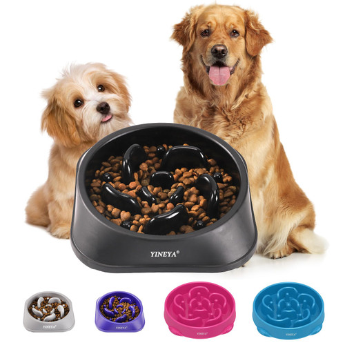 YINEYA Slow Feeder Dog Bowls Large Breed, Dog Slow Feeder Bowl, Dog Food Bowls Slow Feeder, Dog Bowl Slow Feeder, Dog Bowl That Slow Down Eating, Puzzle Dog Food Bowls, Slow Eating Dog Bowl (Black) YINEYA Slow Feeder Dog Bowls Large Breed, Dog Slow Feeder Bowl, Dog Food Bowls Slow Feeder, Dog Bowl Slow Feeder, Dog Bowl That Slow Down Eating, Puzzle Dog Food Bowls, Slow Eating Dog Bowl (Black)